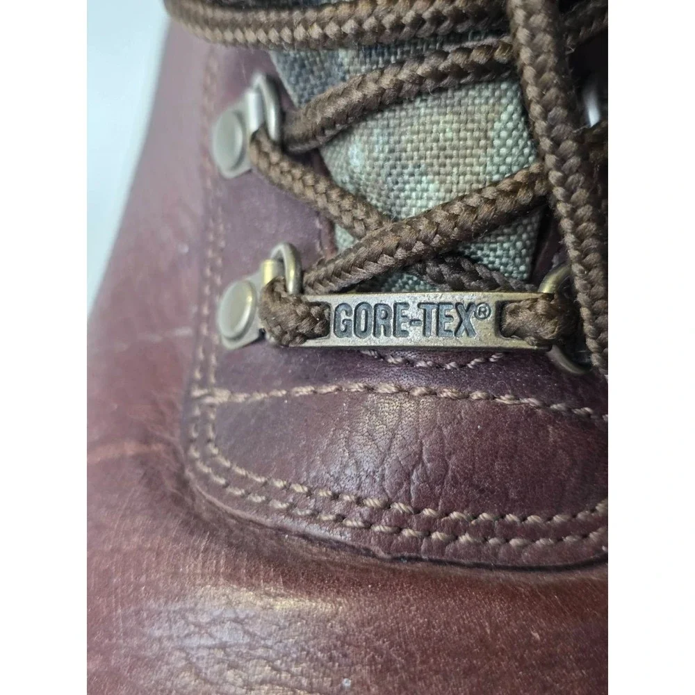 Wolverine Camo Men's Boots Size 7.5 Brown Leather Hunting Work‎ High Top Shoes